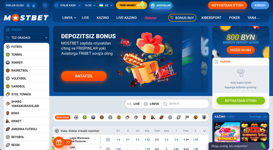 Обзор платформы Mostbet Uzbekistan